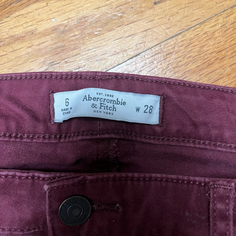 Abercrombie & Fitch Deep Red Trousers
